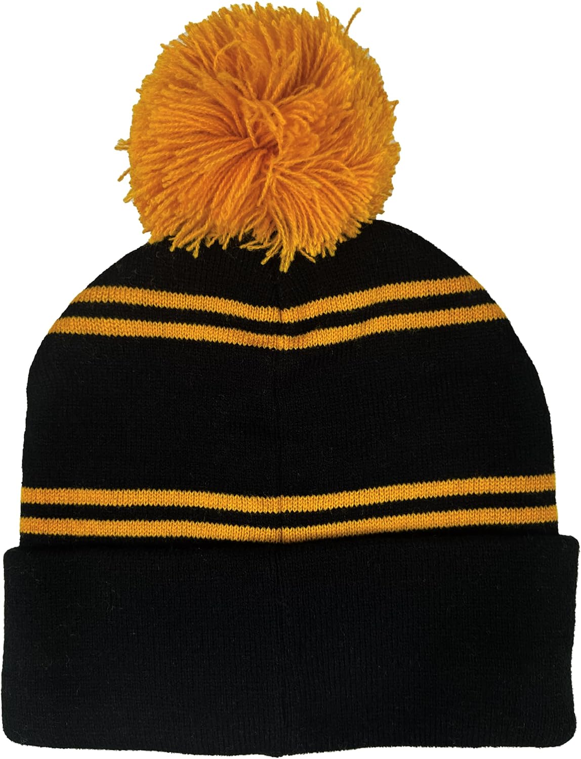 Popfunk Batman Logo Stripe Knit Beanie with Cuff and Pom Unisex for Men and Women