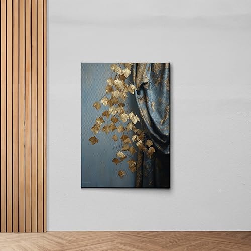 Miniatura 7 de Original Ginkgo biloba Print On Canvas, Modern Textured Gold Wall Art, Abstract Gold Leaves Print, Living room Wall Decor, Modern Art Canvas, Print