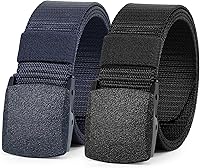 Vista 12 de WERFORU Cinturón de nailon para hombre, cinturón táctico militar, correa de lona para exteriores con hebilla de plástico