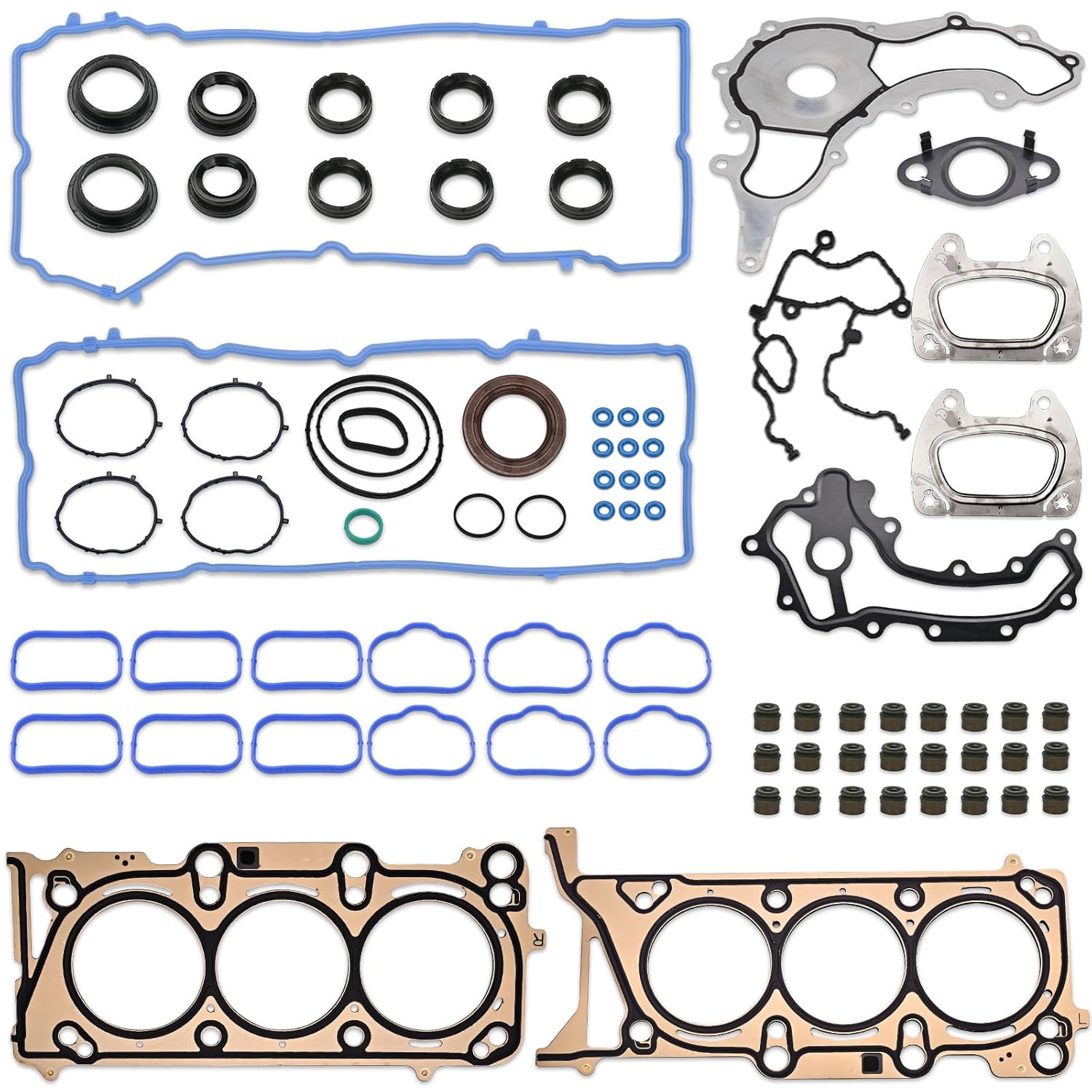 Head Gasket Set w/Bolts Compatible with Jeep Grand Cherokee 2016-2018 3.6L V6 Wrangler 2018, for Chrysler Pacifica 16-22, Voyager 20-22, for Dodge Durango 16-22 Ram ProMaster 1500 2500 Replace HGS1184