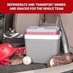 Koolatron Portable Cooler - Electric Lunch Cooler for Car, Camping, Travel, 12 V Insulated Hard Sided Refrigerator for Vehicle, Boat, Truck, No Ice Cooling, Cools Drinks, 26 qt Made in Canada