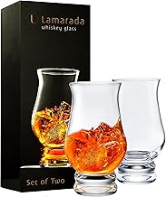 Whiskey glasses Set of 2 - Clear Shot Glasses Bar Set Snifter Glass, Tasting DOF Rocks Glasses Gift Set - Brandy Whisky Glass for Liquor, Scotch, Bourbon, Tequila, Gin, Tonic, Cognac, Vodka, Cocktail