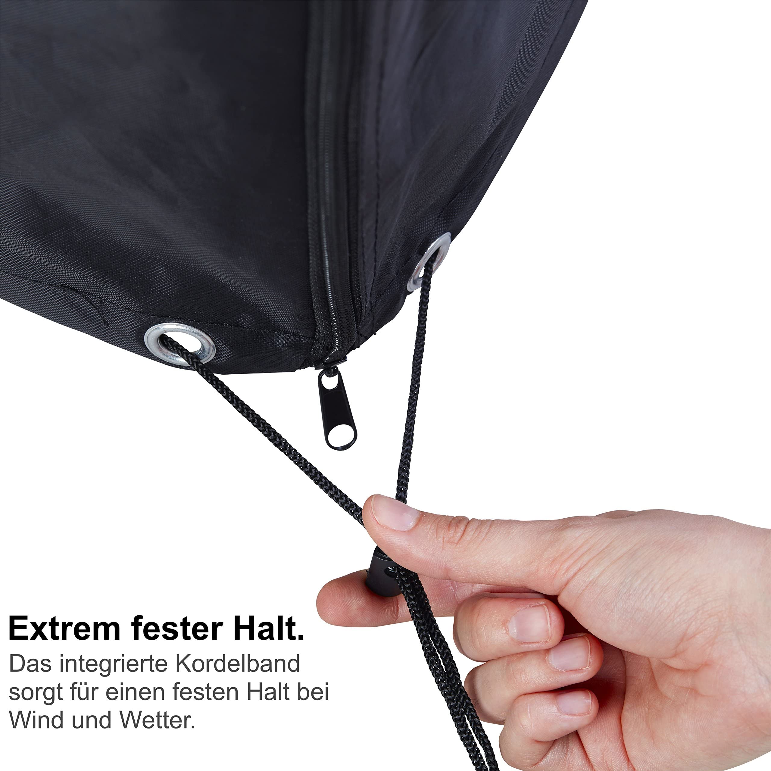 Cubre Sillón para Exterior Impermeable, Funda Protectora para Muebles Mimbre, Funda Sillas Jardín, Protege tus Sillas del Sol, Lluvia, Viento y Polvo, Cremallera y con Cordón Ajustable