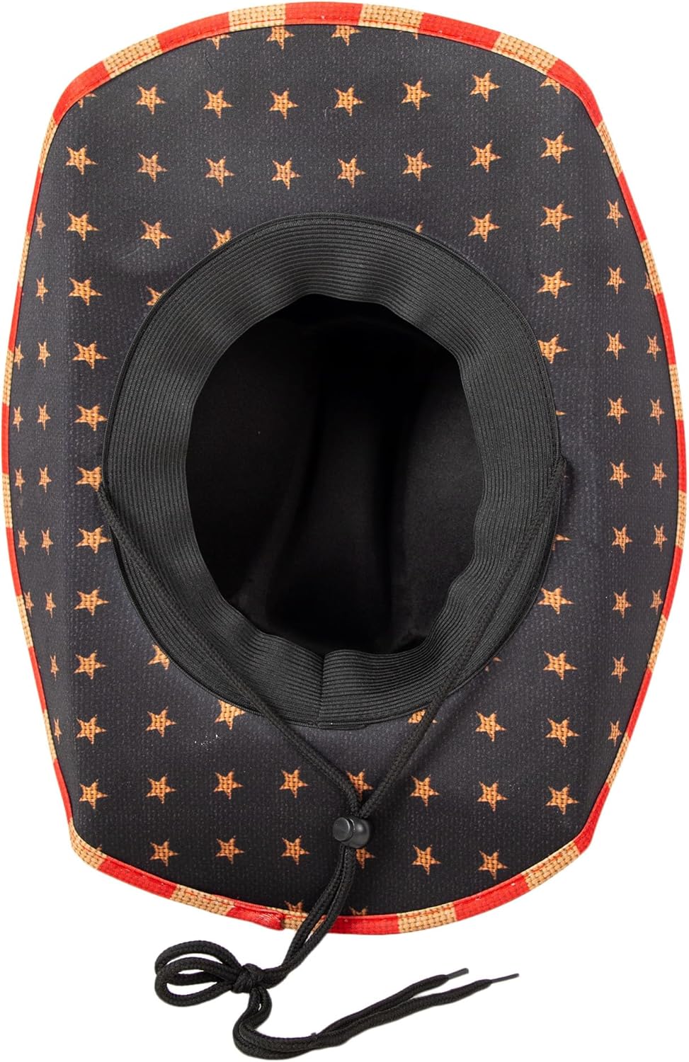 Windy City Novelties Vintage Tea-Stained American Flag Cowboy Hat – Small 21" with chin strap - Image 4