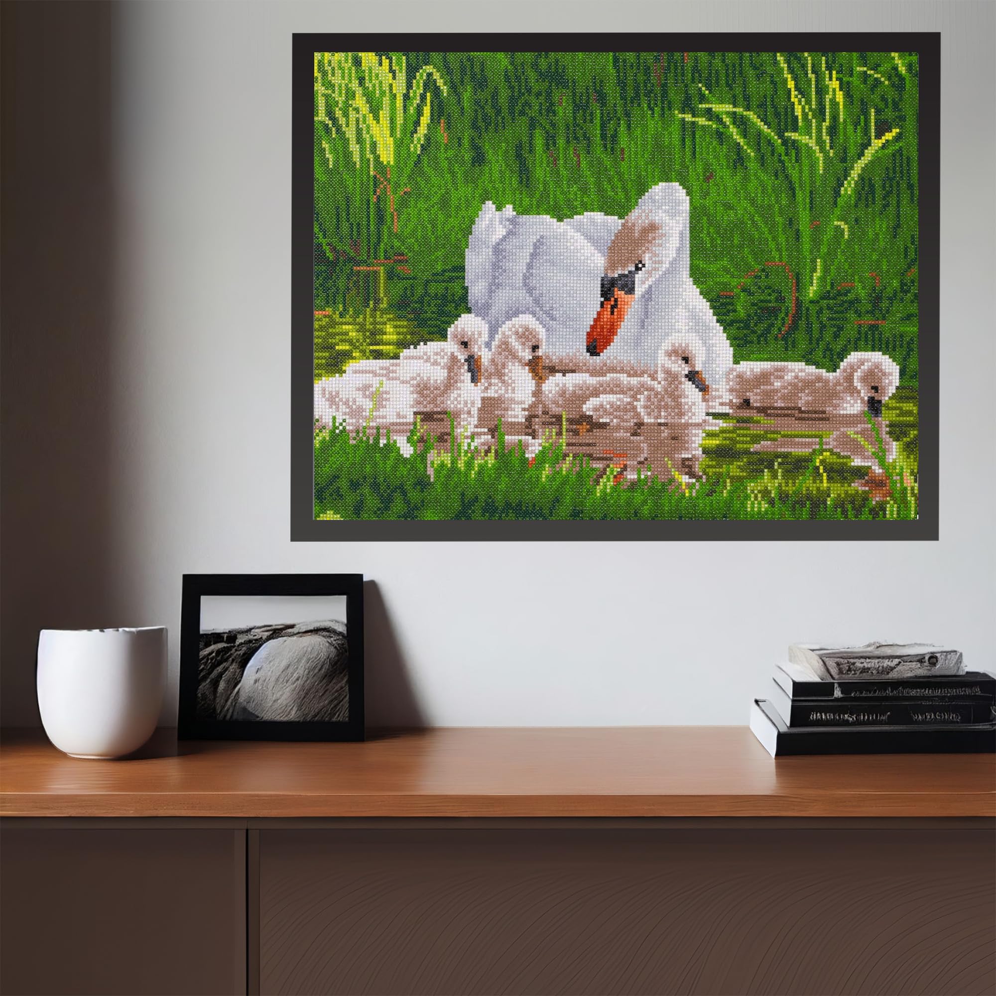 DIAMOND DOTZ Painting Kit: Intermediate, DD12, Mother Swan & Signets, 62 x 41cm, DD12.058 - Image 3