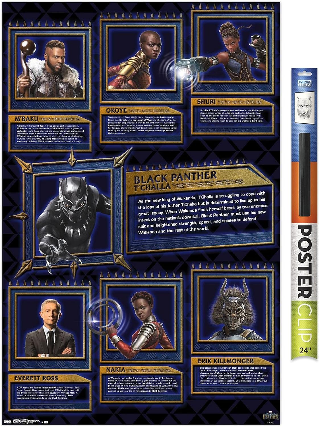 Trends International Marvel Cinematic Universe - Black Panther - Bios Wall Poster, 22.375" x 34", Premium Unframed Version
