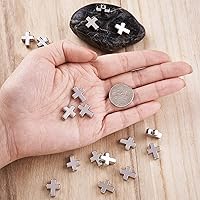 Vista 14 de Craftdady - Cuentas pequeñas de cruz de metal