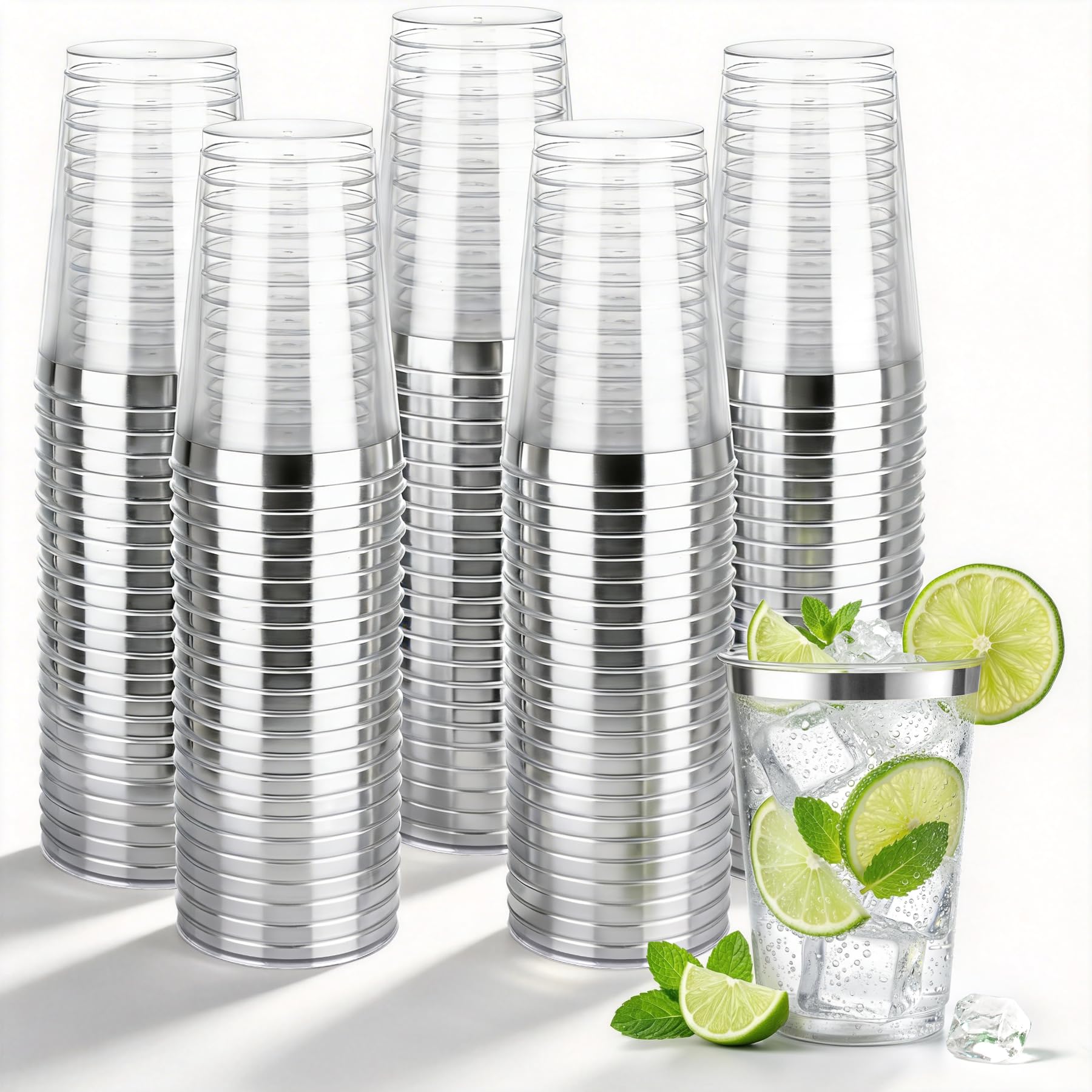 200 Pack 12 oz Gold Rimmed Disposable Plastic Cups for Party — Amazon image 8