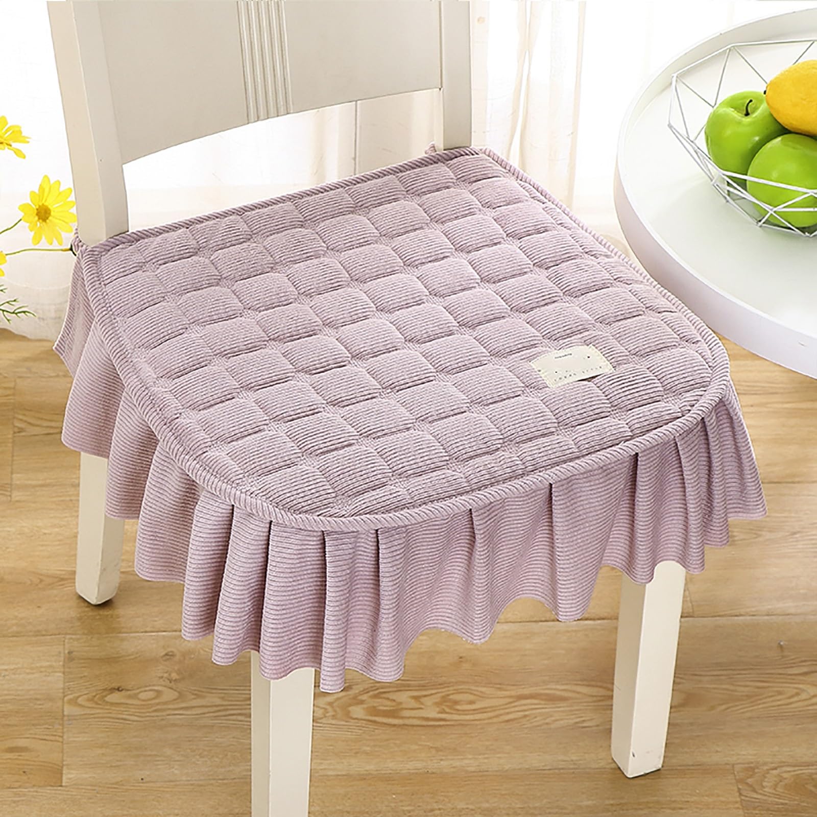 Housses de Chaises de Salle à Manger Housse Amovible et Lavable Housse de Protection en Velours Côtelé pour Chaises de Cuisine Décoration de Salle à Manger Maison Fêtes(Pink)
