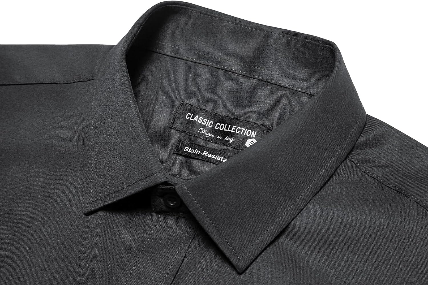 BEILU Men's Stain Shield Short Sleeve Slim Fit Formal Dress Shirts Business Casual Button Down Shirts - Image 5