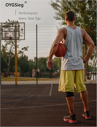 OYGSieg 6 Pack Men's Workout Tank Tops Athletic Muscle Gym Shirts