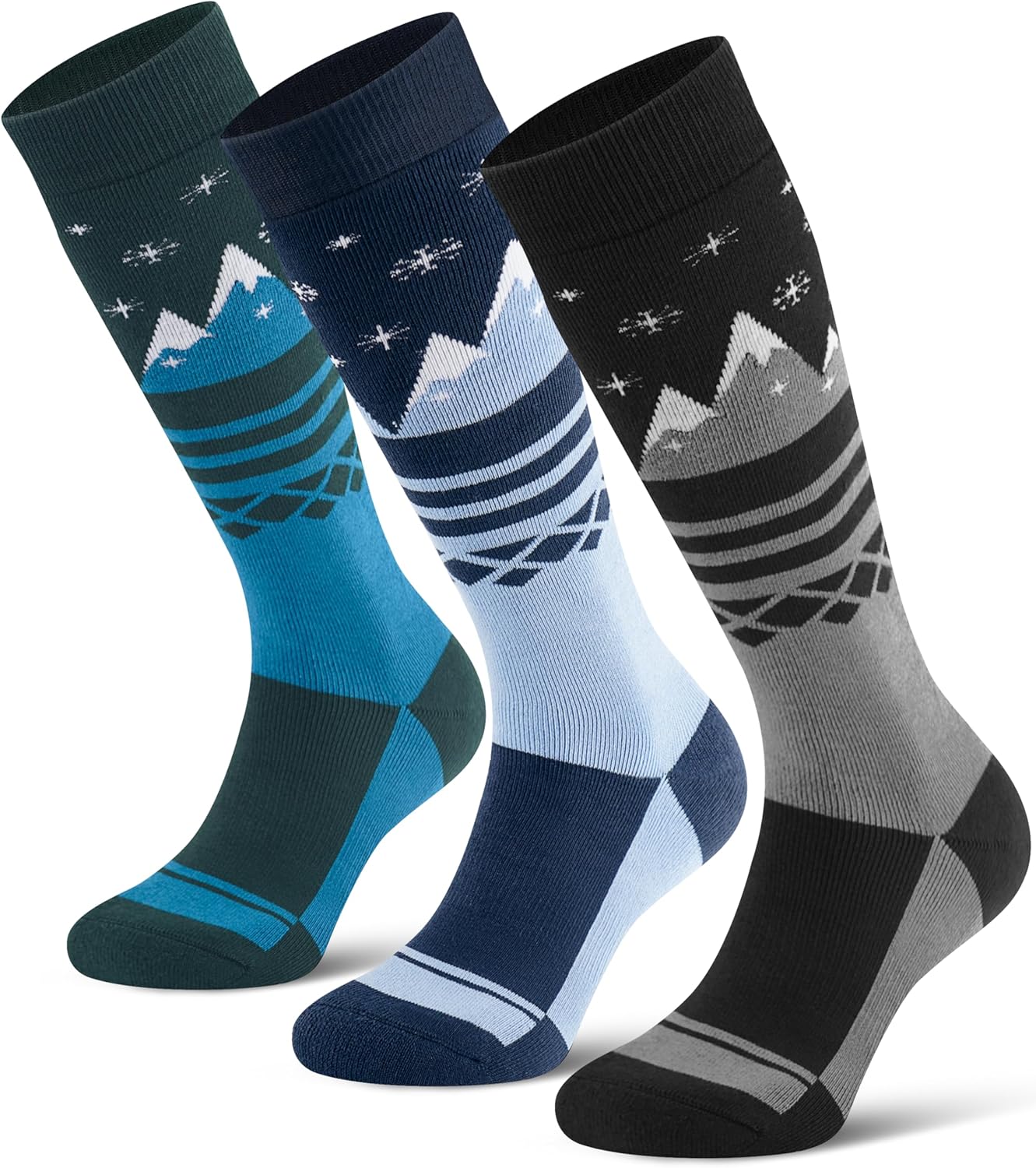Merino Wool Ski Socks For Men & Women, Skiing, Snowboard, Hunting, Over The Calf Winter Warm Socks, 2/3 Pack