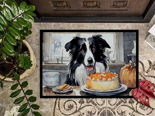 Miniatura 3 de Caroline's Treasures DAC1744MAT Border Collie Fall Kitchen Pumpkins Doormat 18x27 Front Door Mat Indoor Outdoor Rugs for Entryway, Non Slip Washable