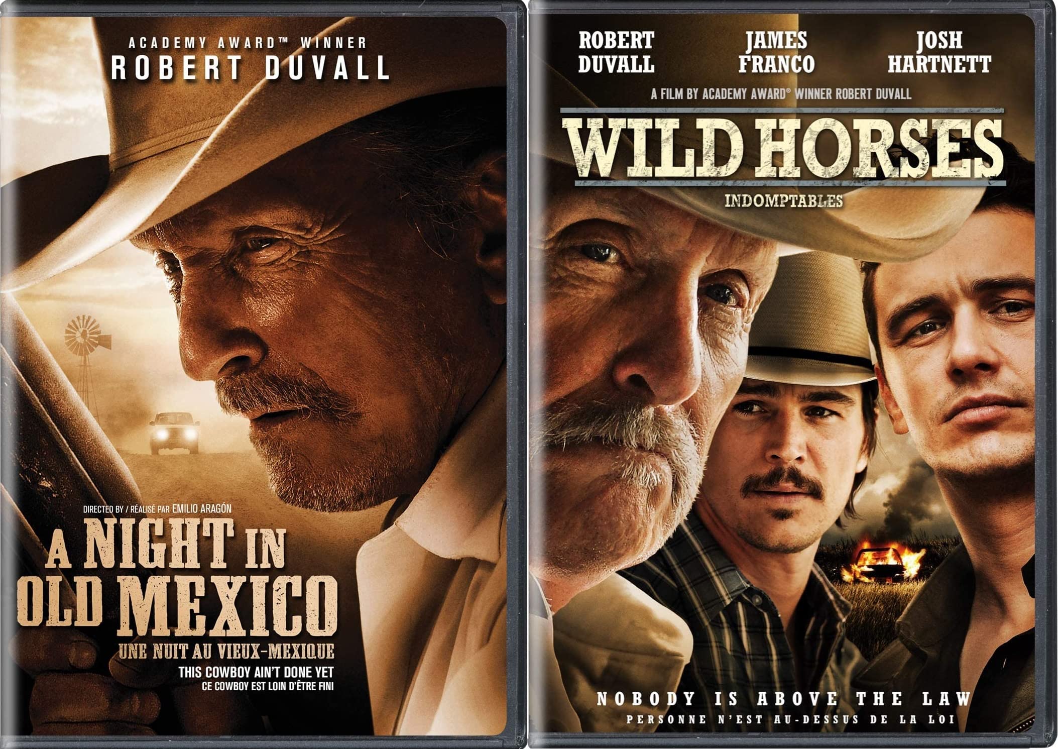 A Night in Old Mexico & Wild Horses (Robert Duvall Western Movies DVD Bundle 2-Pack)