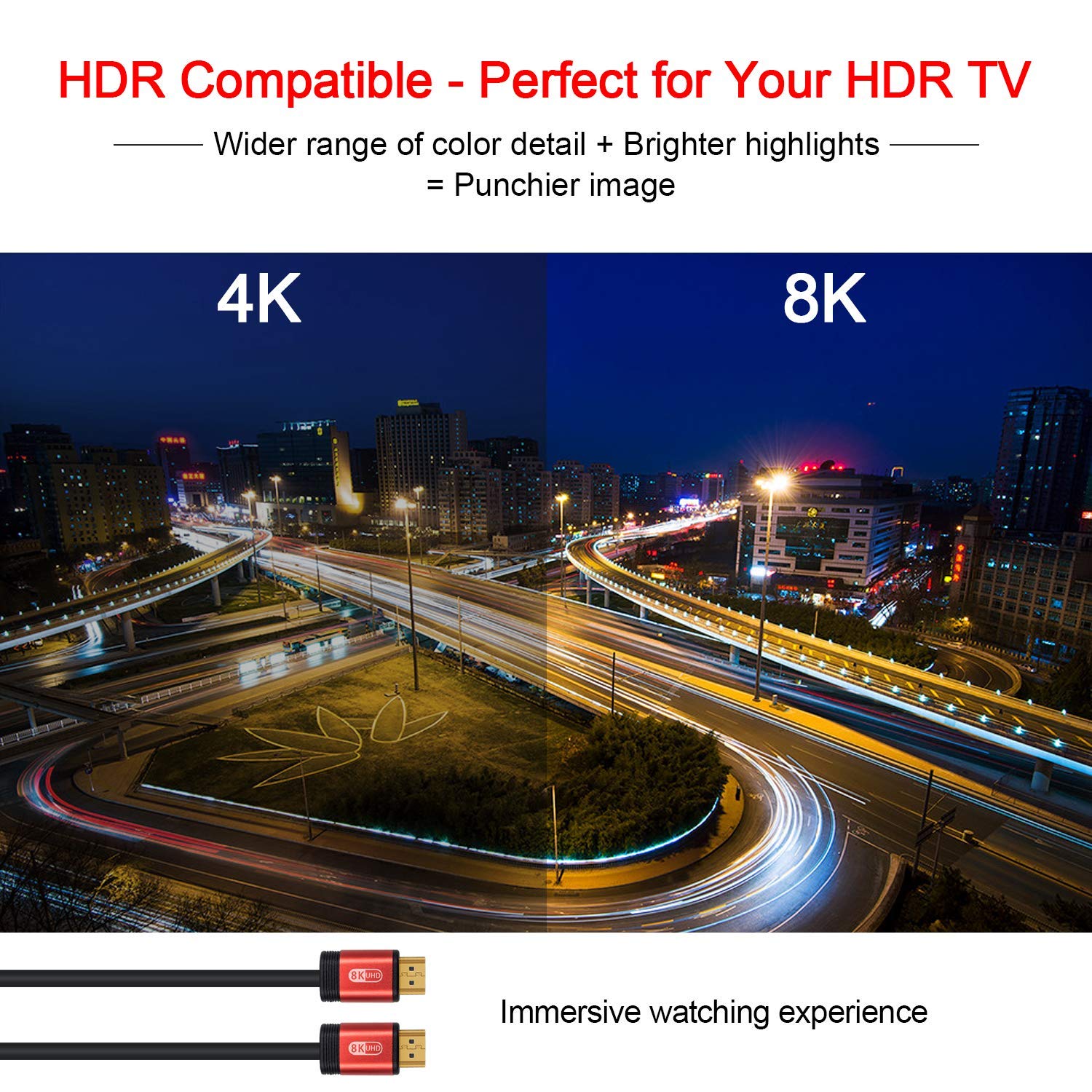 Duttek Cavo HDMI 2.1 In Silicone 8K Ultra HD - 1,5m, Supporto 48Gbps, 8K@60Hz, 4K@120Hz, EARC, HDR10, Per PS5, PC, TV - 3