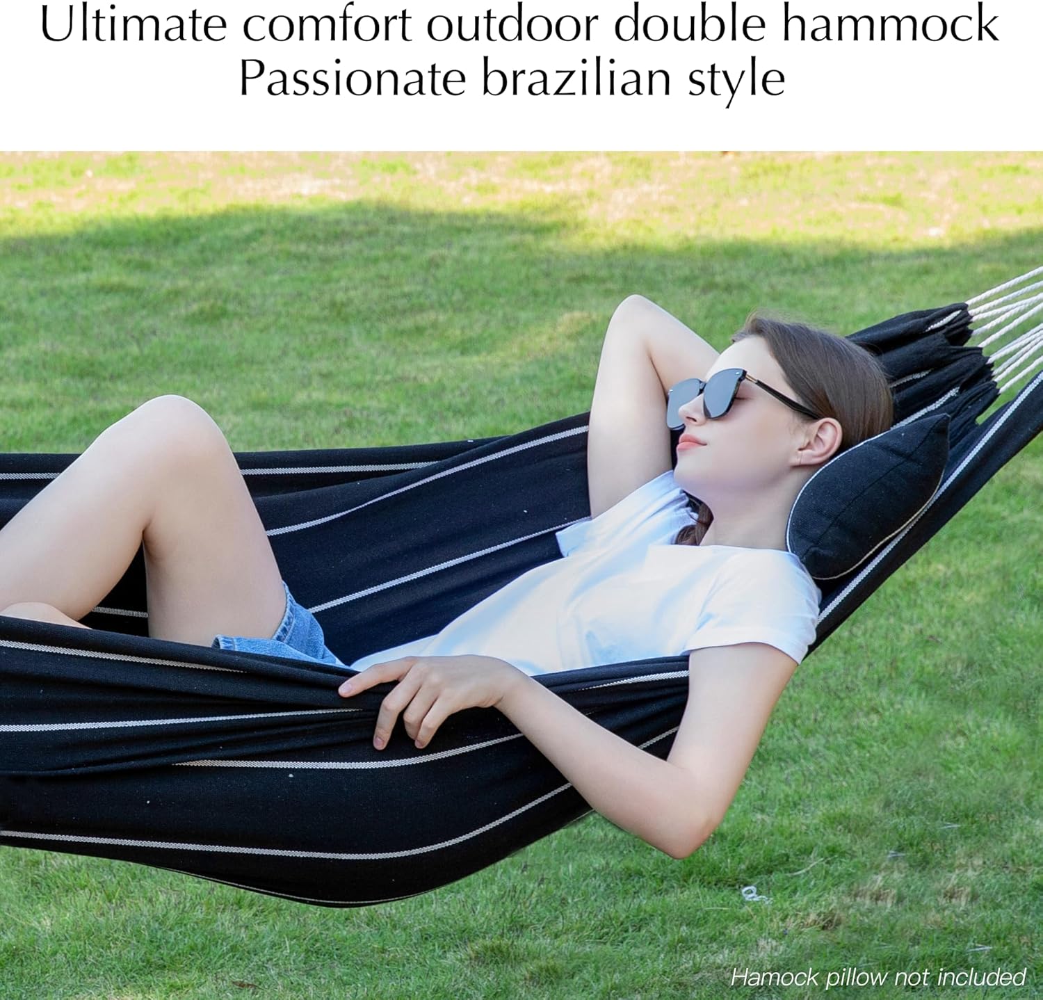 PNAEUT Double Hammocks for Outside, Replacement Outdoor Tree Hammock for Indoor Patio Porch Gardenn (Chasm, Medium)