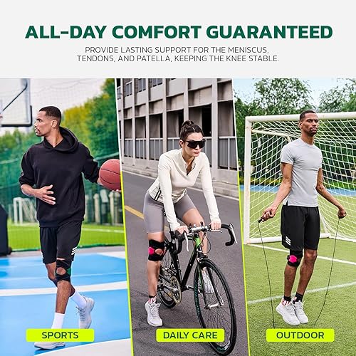 Miniatura 9 de Rodillera para mujeres y hombres, dolor de rodilla, menisco, desgarro, artritis, dislocación de rótula, mejor osteoartritis, compresión ajustable