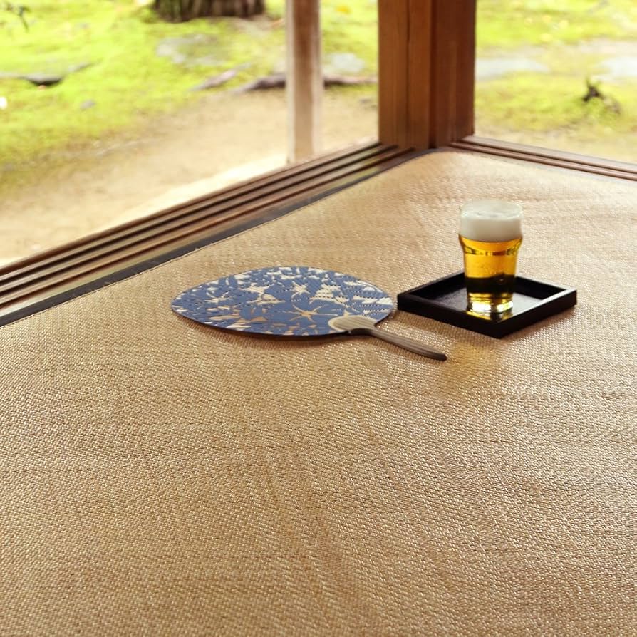 籐あじろ ラグ ロンティ 140×200cm 籐敷物 籐100% インドネシア産 Amazon|夏用 ラグ 籐 あじろ 籐敷物 標準品「優雅」 ロンティ