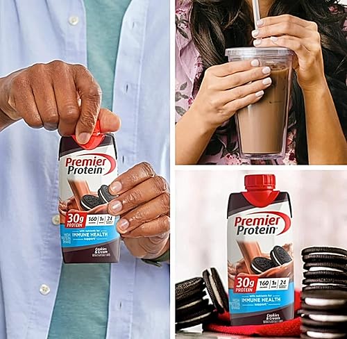 Miniatura 6 de Batido de proteínas  Nuestro sabor a galletas y crema de primera calidad  1.06 oz de proteína, 0.04 oz de azúcar, 24 vitaminas y minerales,