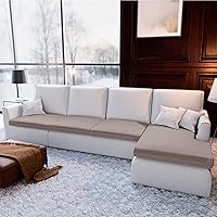 Vista 53 de EFELIM Funda de cojín seccional de 4 piezas para sofá en forma de L, funda elástica para sofá de 1, 2, 3 asientos, funda antideslizante para sofá