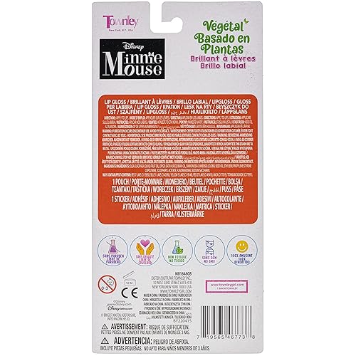 Miniatura 6 de Townley Girl Disney Minnie Mouse - Juego de 2 tubos de brillo de labios jugosos con monedero a base de plantas, juego de maquillaje cosmético para