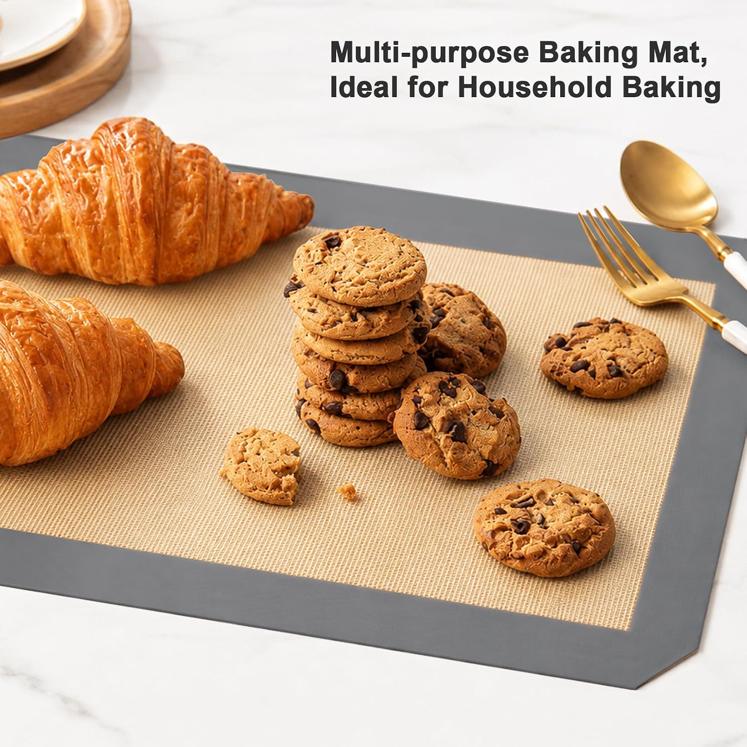 Silicone Baking Mat Fits Half Sheet Pan, Nonstick Reusable, 1 Pack
