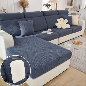 Stretch Sofa Cover, Comfortable and Breathable, Machine Washable, High Elasticity Universal Sofa Cover, for All SeasonsSizeLarge Double,ColorMetal Gray