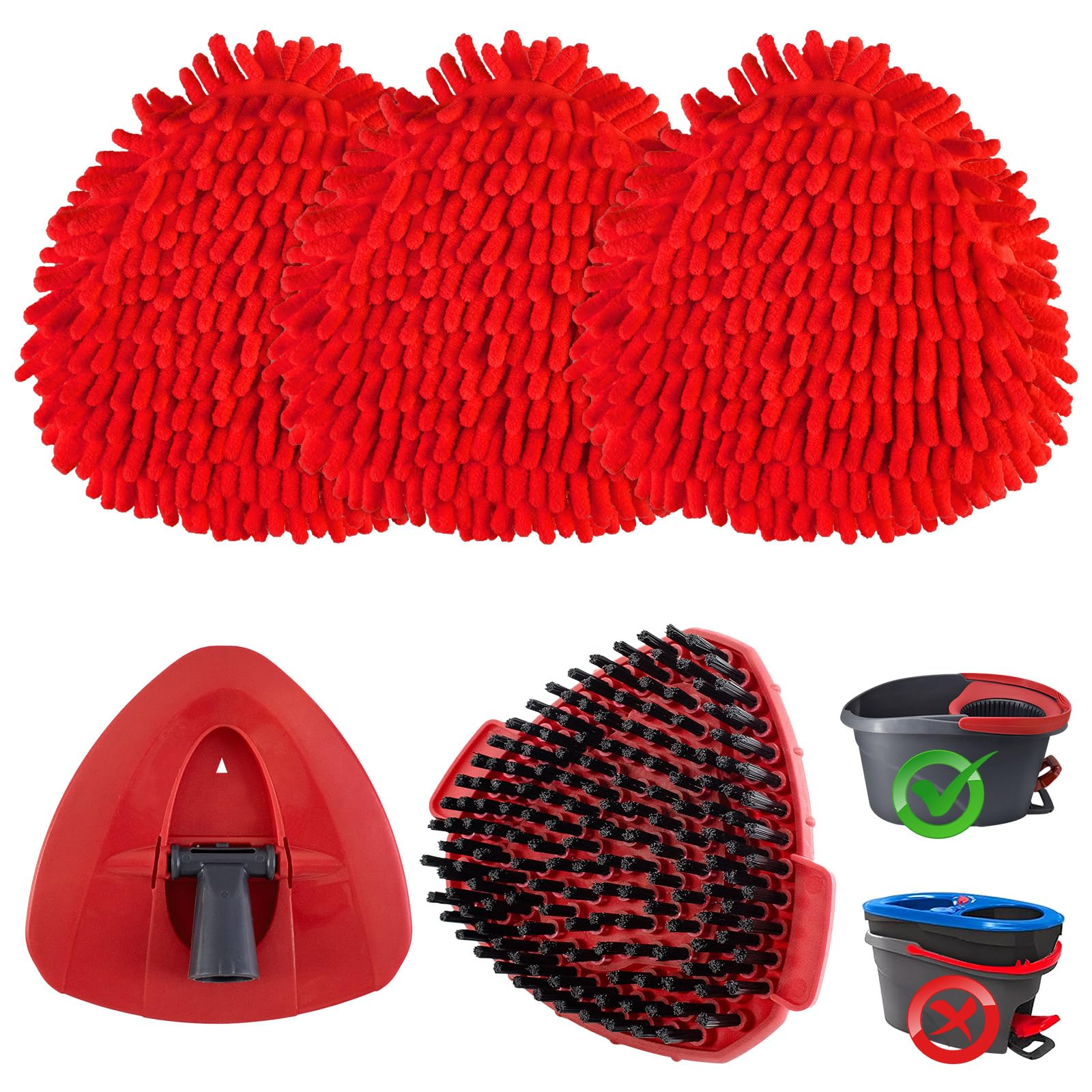 Photo 1 of Atenyue Oceda Mop Head Replacements (3 Pack)