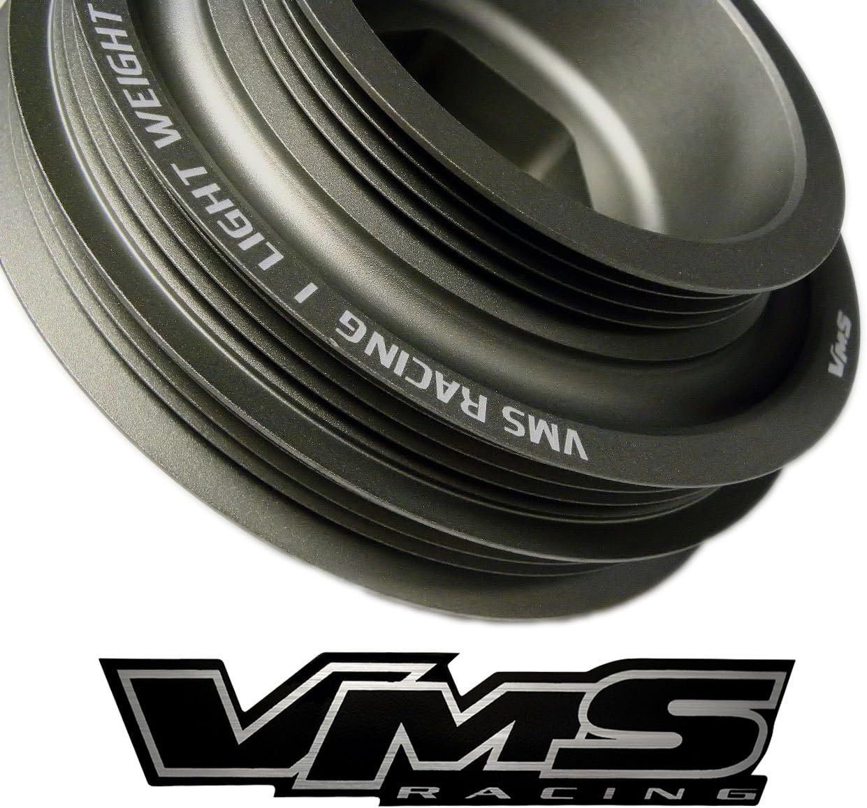 97-01 VMS Racing Light Weight Billet Aluminum Crankshaft CRANK PULLEY for Honda CRV B20Z and B20B (NO DIFFERENT SIZED BELTS NEEDED) 1997-2001