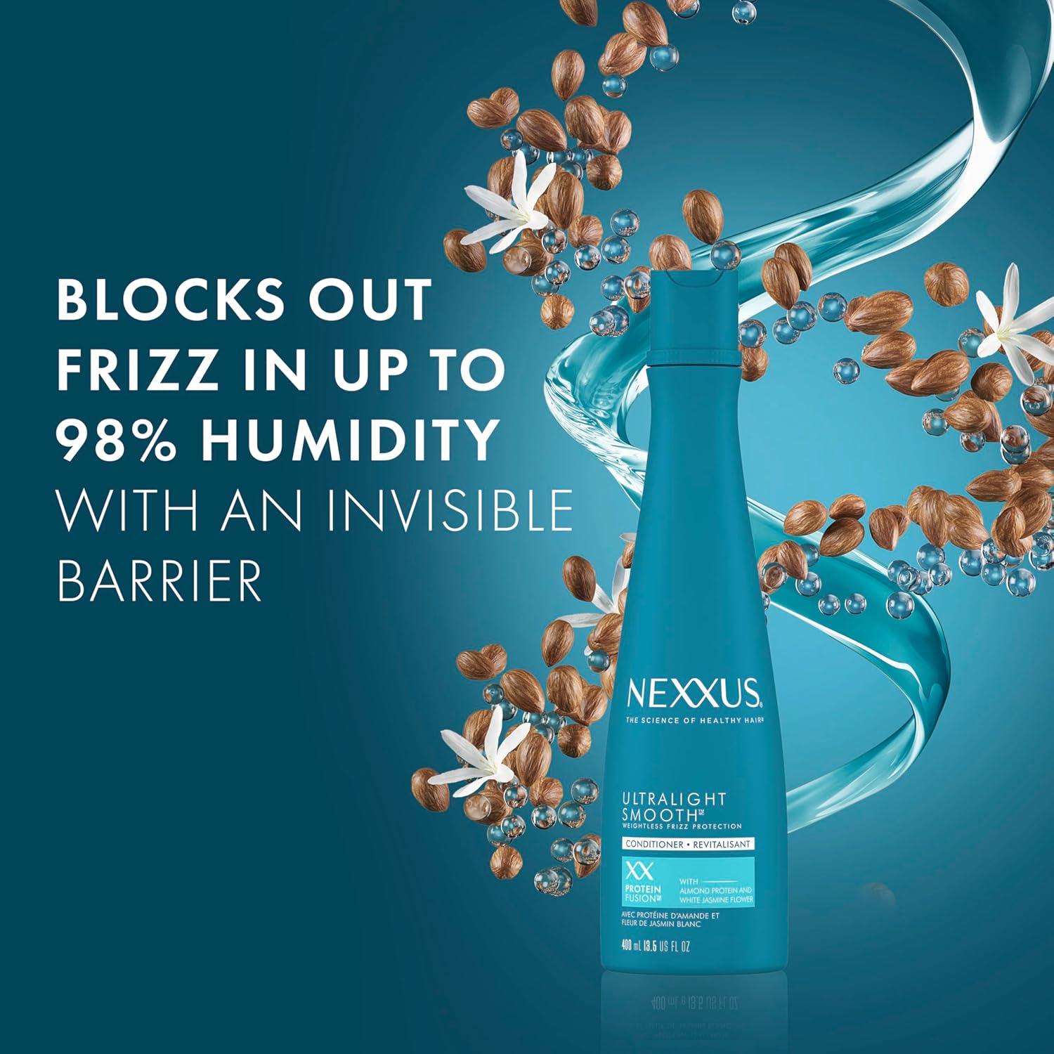 Nexxus Ultralight Smooth Conditioner Weightless for Dry and Frizzy Hair Smooth Hair Treatment to Block Out Frizz Against Humidity 13.5 oz - Image 4