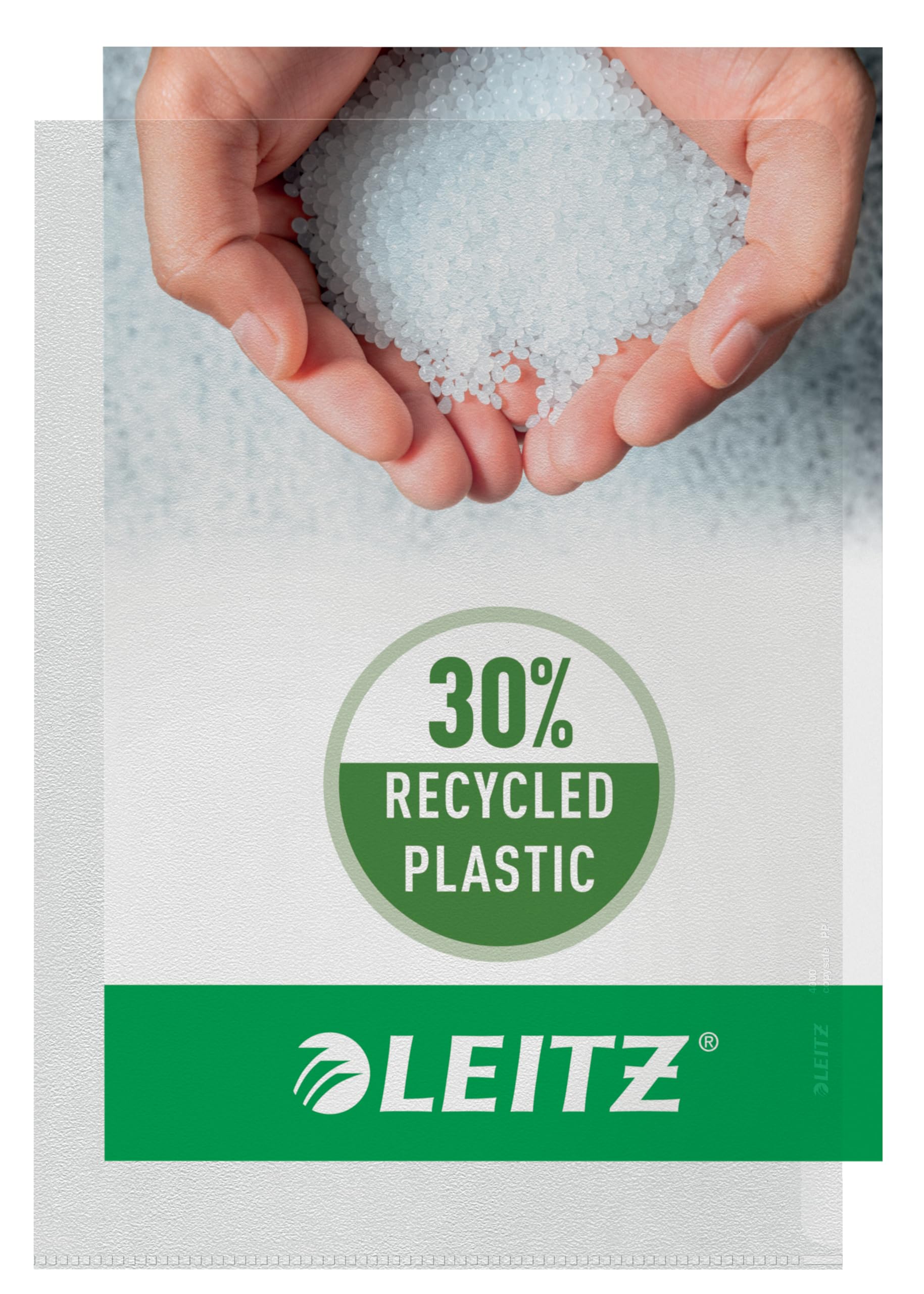 Leitz-pochette plastique transparentes en polypropylène standard format a4 grainé-transparent-lot de 10