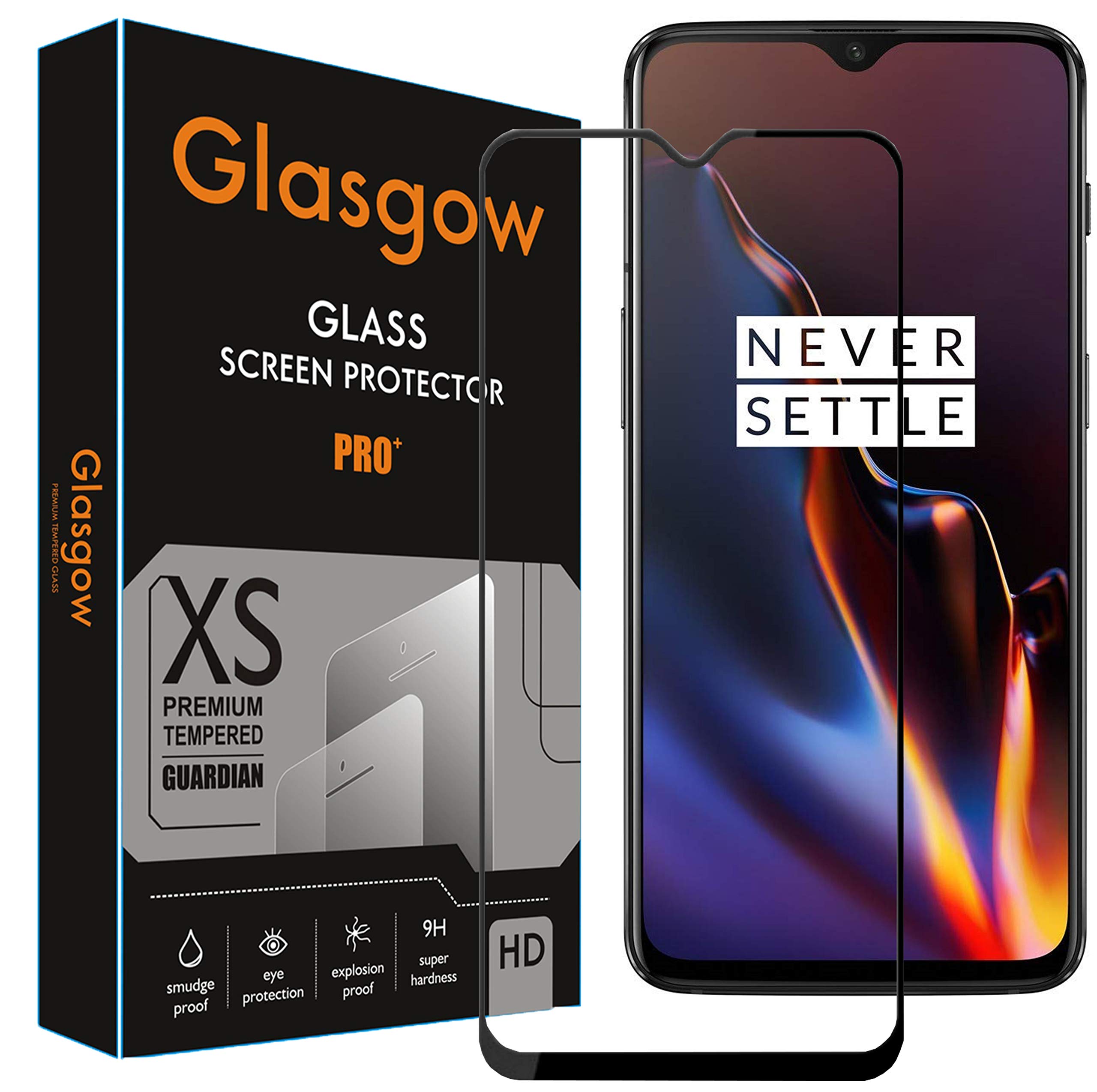 Glasgow premium edge to edge full screen coverage tempered glass screen protector for oneplus 7, 1+7 [flexible] [gorilla] bubble free installation [screatch proof] [guard] - black (B07WN79DK5) Amazon Price History, Amazon Price Tracker
