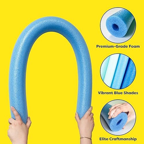 Miniatura 2 de In The Swim Paquete de 40 fideos estándar de piscina de 2 pulgadas de diámetro, fideos de espuma grandes y suaves para mayor flotabilidad,
