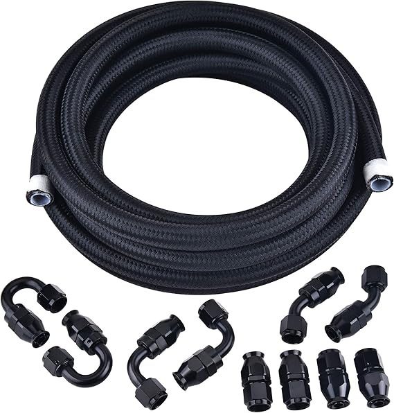 Performance & Racing Parts 6AN8AN10AN 20FT Braided PTFE Fuel Hose E85 /10 Fittings Kit Mickey