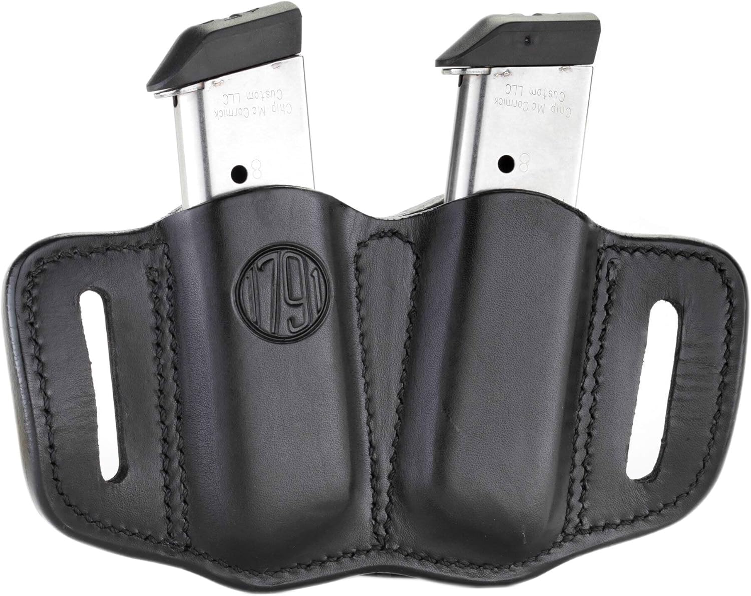 1791 Gunleather Mag Holster 2.1 - Double Mag Pouch for Single Stack Magazines, OWB Magazine Pouch for Belts