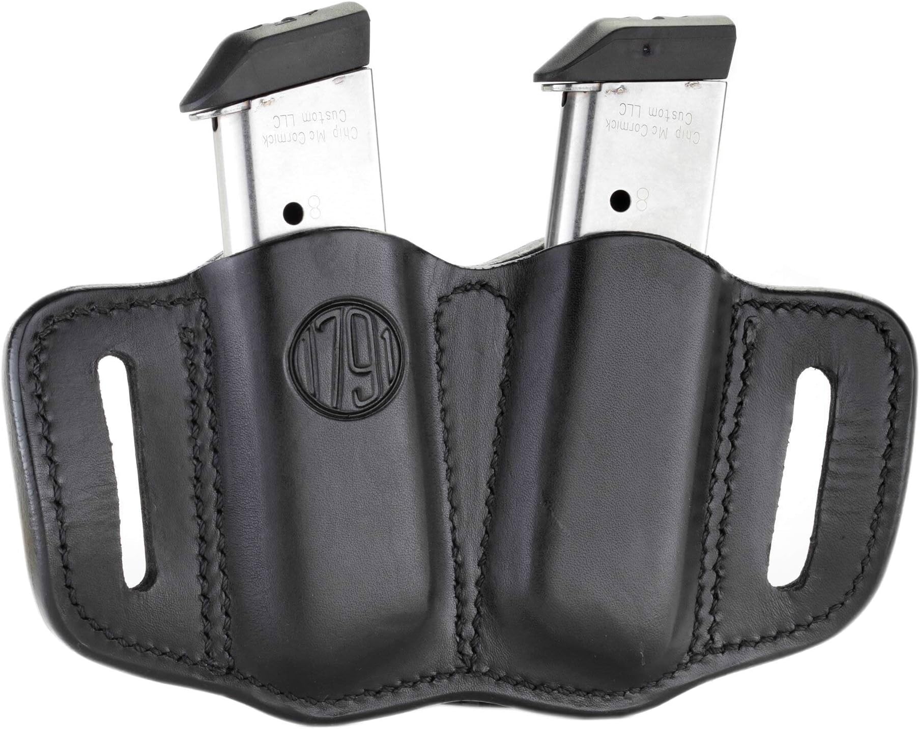 1791 Gunleather Mag Holster 2.1 - Double Mag Pouch for Single Stack Magazines, OWB Magazine Pouch for Belts