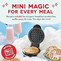 Vista 6 de Dash MultiMaker® Mini System - Compact Waffle Maker for Family Breakfasts - Removable Griddle Plates & nonstick surface - 6 Plates - Aqua