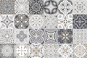 Lot De 10 Autocollants Pour Carrelage 15 X 15 Cm, Imperméables, Anti