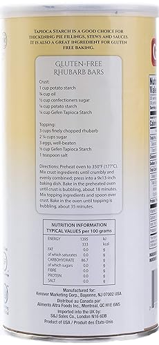 Miniatura 2 de Gefen, Harina de tapioca sin gluten, almidón de tapioca, 16 onzas (paquete de 2) con tapa resellable