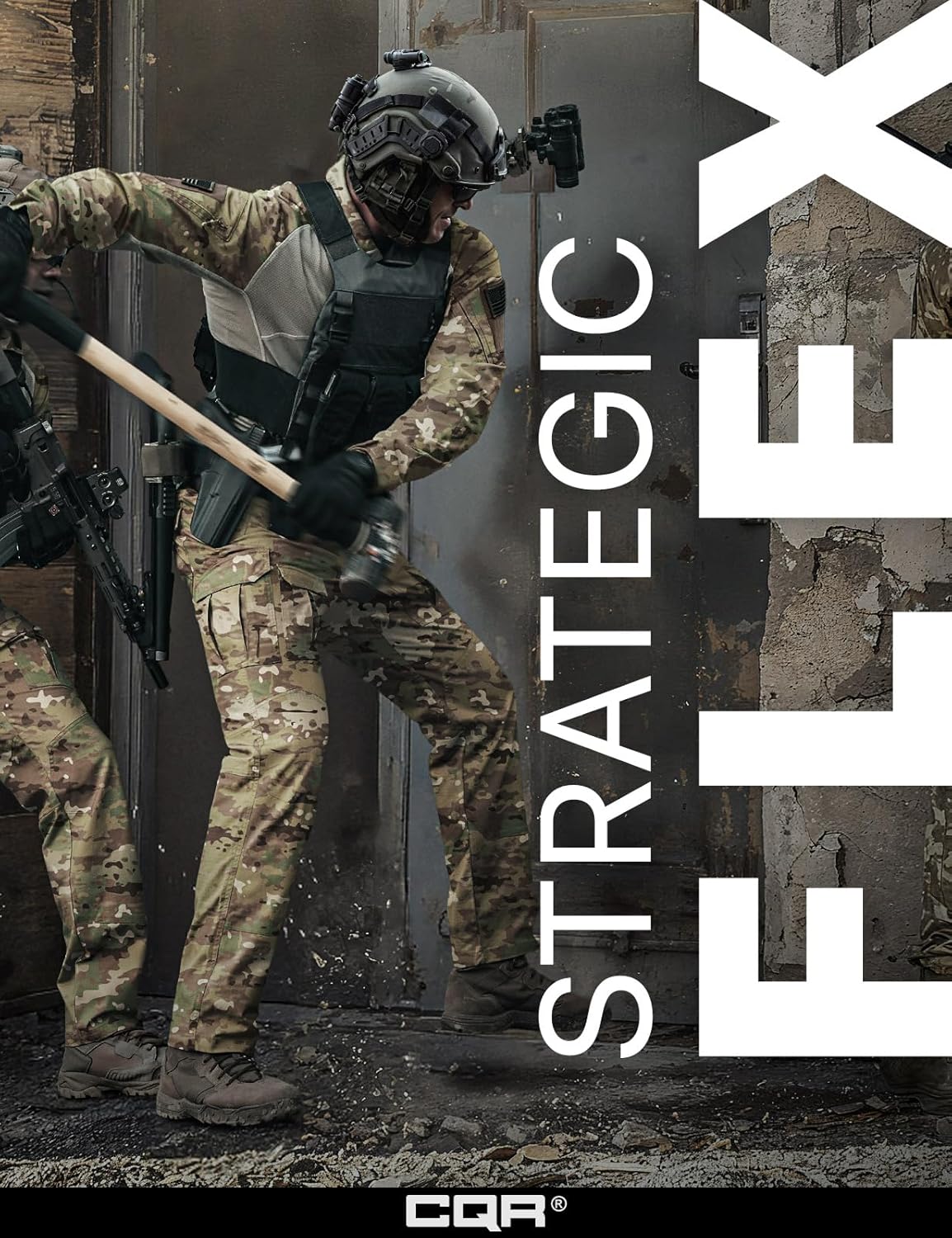 CQR Men's Flex Ripstop Tactical Pants, Water Resistant Stretch Cargo Pants, Lightweight EDC Hiking Work Pants - Image 4