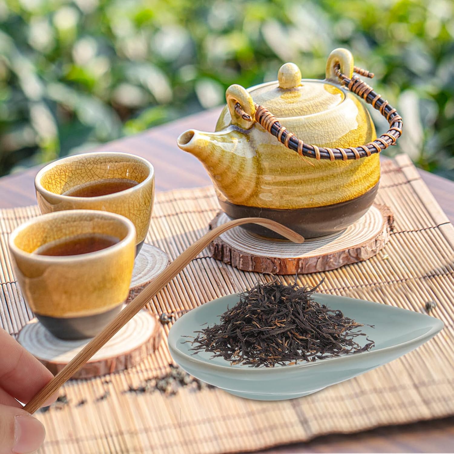 UPKOCH 1set Ceramic Tea Scoop Kung Fu Tea Ceremony Accessory Easy to Clean Compact Hotels Restaurants
