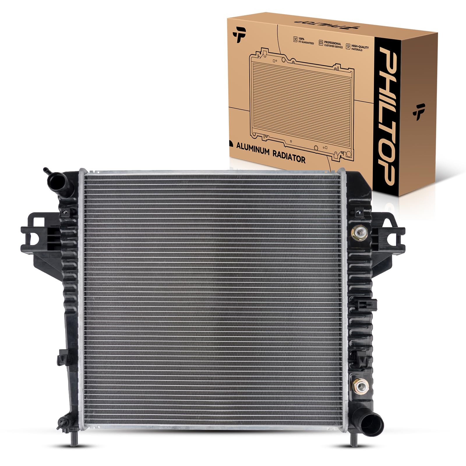 PHILTOP CU2481 Radiator Replacement for Liberty 2002 2003 2004 2005 2006 3.7L Automotive Engine Radiators