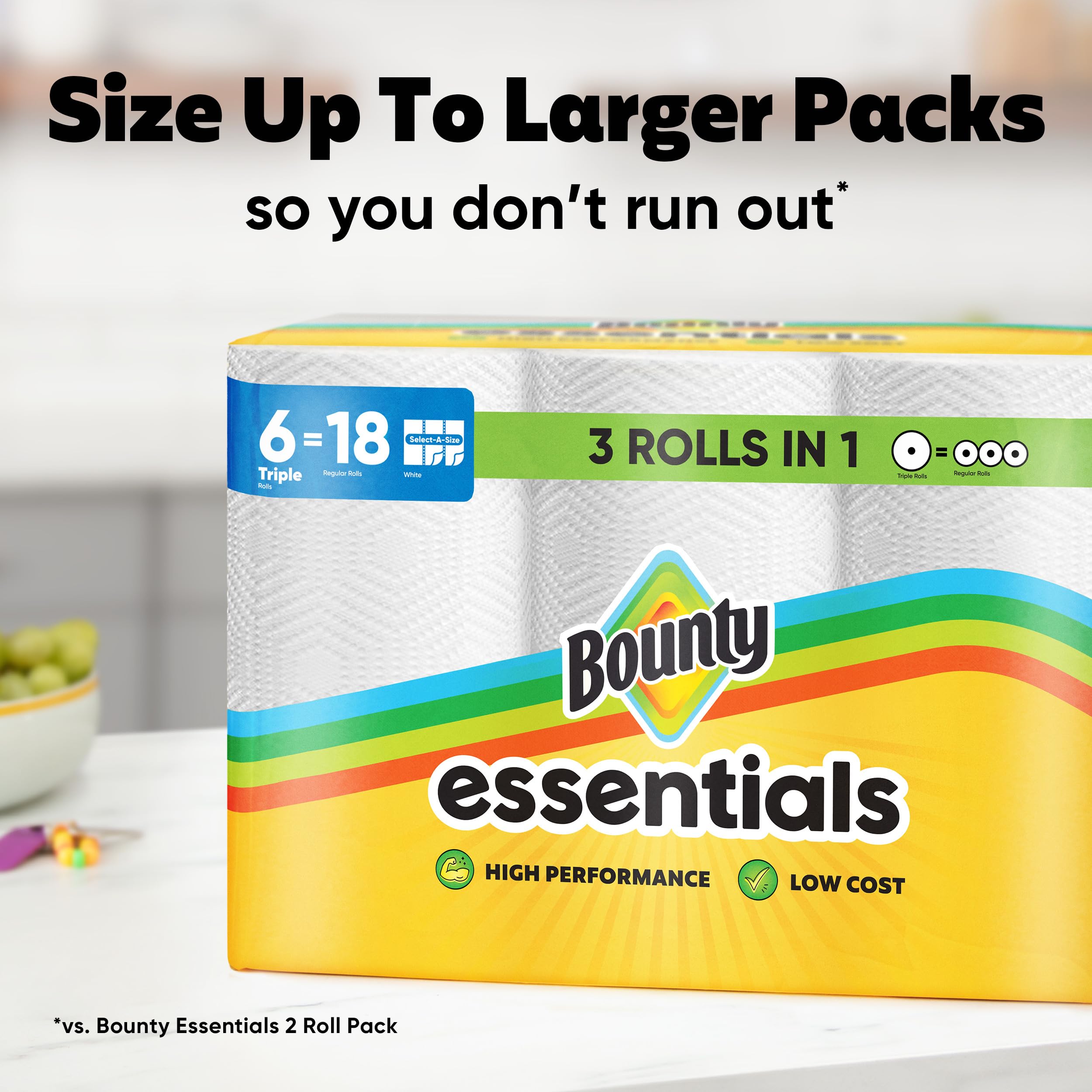 6 Double Rolls White Paper Towels Y21082