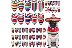 50 Pcs Mexican Dog Bandanas for Festive Cinco De Mayo Celebrations