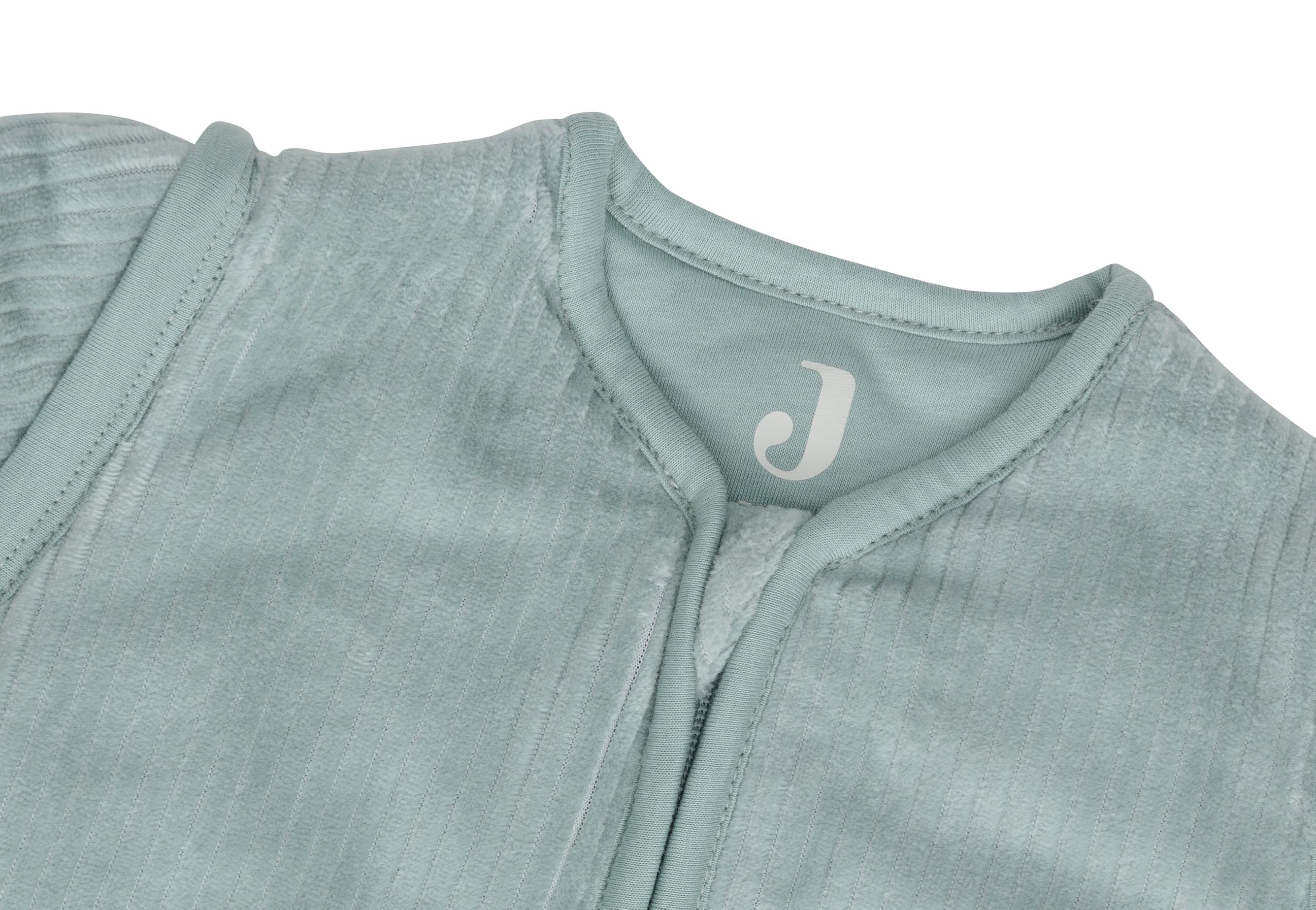 Jollein Schlafsack Baby Rund - Velvet Rib, Sea Green - 90 cm - Baumwolle, Polyester - 2.0 bis 3.0 TOG - Abnehmbare Ärmel - Oeko-TEX Zertifiziert - Baby Schlafsack