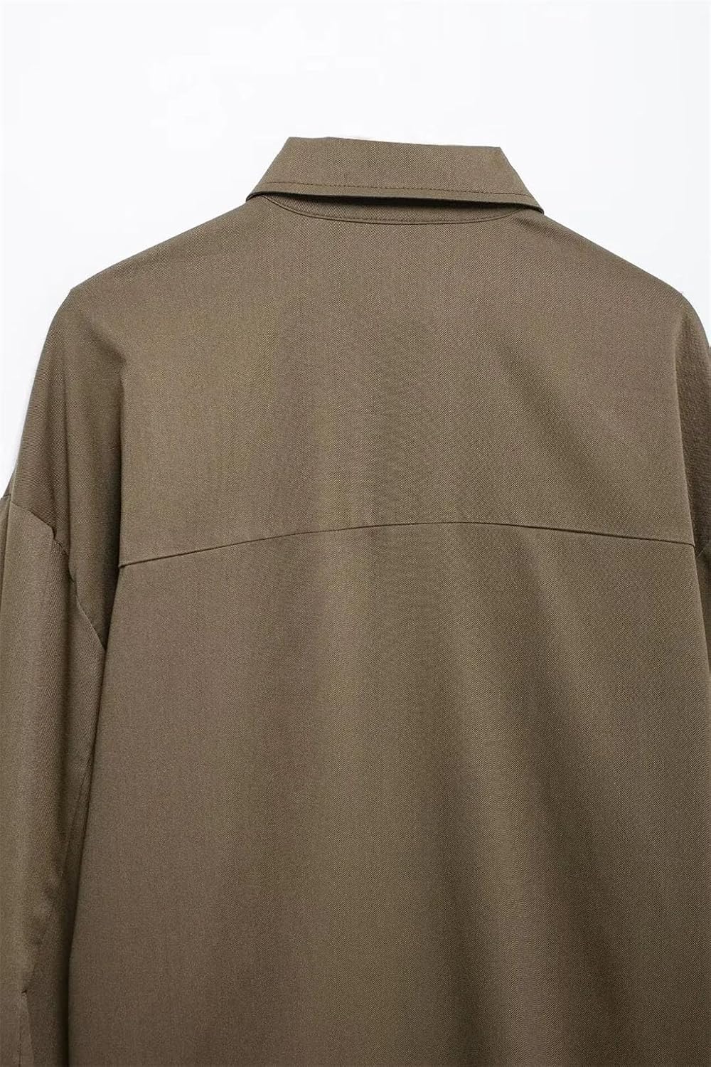 Women's Solid Color Slim Fit Waist Adjustable Shirt