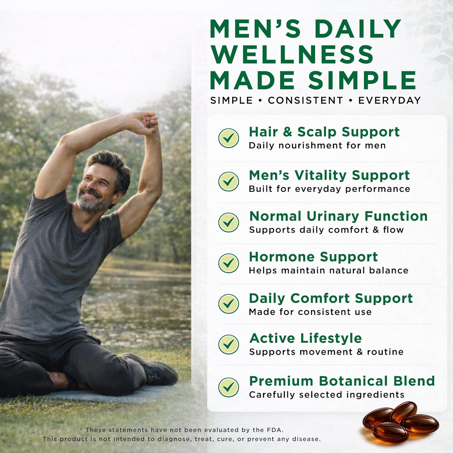 Pumpkin Seed Oil with Saw Palmetto Capsules – Men’s Prostate, Hair & Hormone Support Supplement – 3000 mg High Potency Cold-Pressed Formula – Non-GMO, Gluten-Free, Lab Tested – 300 Softgels