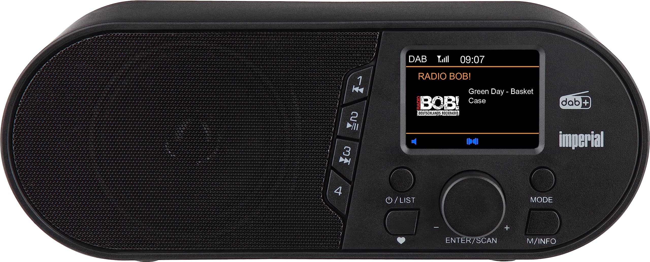 Imperial DABMAN d105 - Radio Dab+ avec Bluetooth (écran Couleur, Bluetooth 5.1, USB, Alimentation Secteur, Fonctionnement avec Batterie Externe Possible) - Noir
