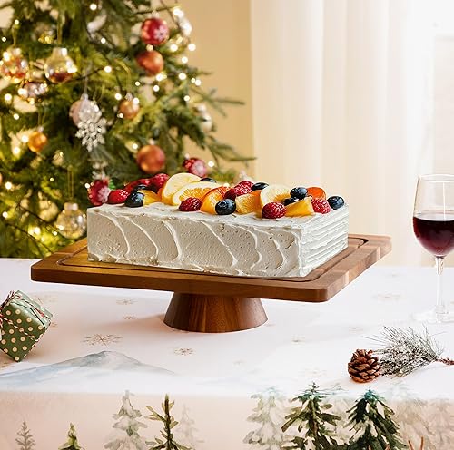 Miniatura 21 de HABIBEE 6-in-1 Soporte multifuncional de acrílico con cúpula para servir pasteles, 12 pulgadas