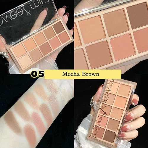 Miniatura 9 de BestLand Matte Nudes - Paleta de sombras de ojos, ultra pigmentada, mezclable y de larga duración, con brocha, maquillaje de ojos para humo, aspecto